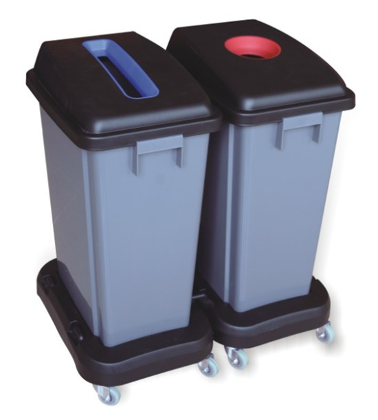 白云60升分类垃圾桶 塑料收集桶 AF07332A分类式垃圾桶 收集桶