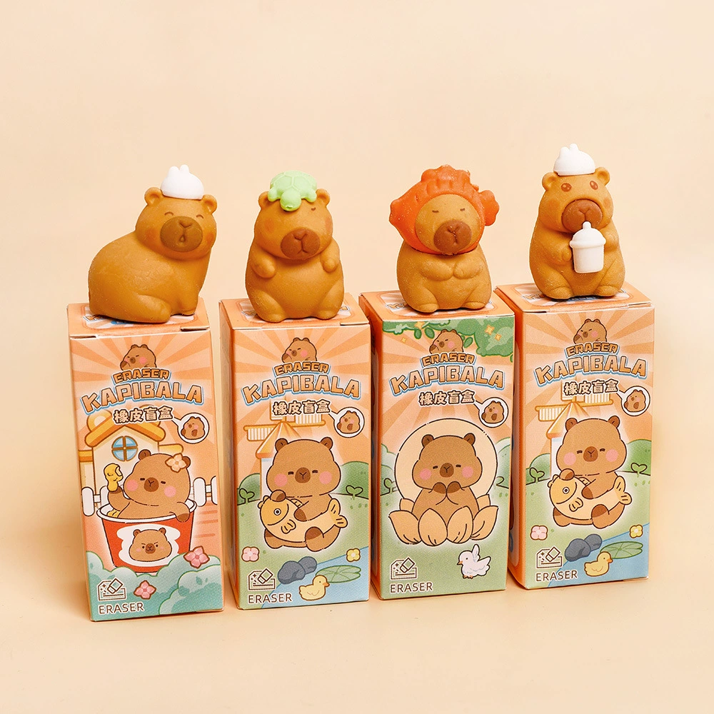 Three dimensional cartoon high quality eraser for students, set, Birthday gift