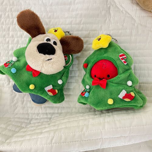 Cartoon detachable Christmas tree jacket cute plush pineapple clothes banana accessories bag pendant WE 08