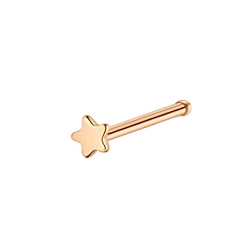European and American Amazon fashion personalized straight five-pointed star nose stud nose ring simple ear stud piercing jewelry wholesale nose jewelry