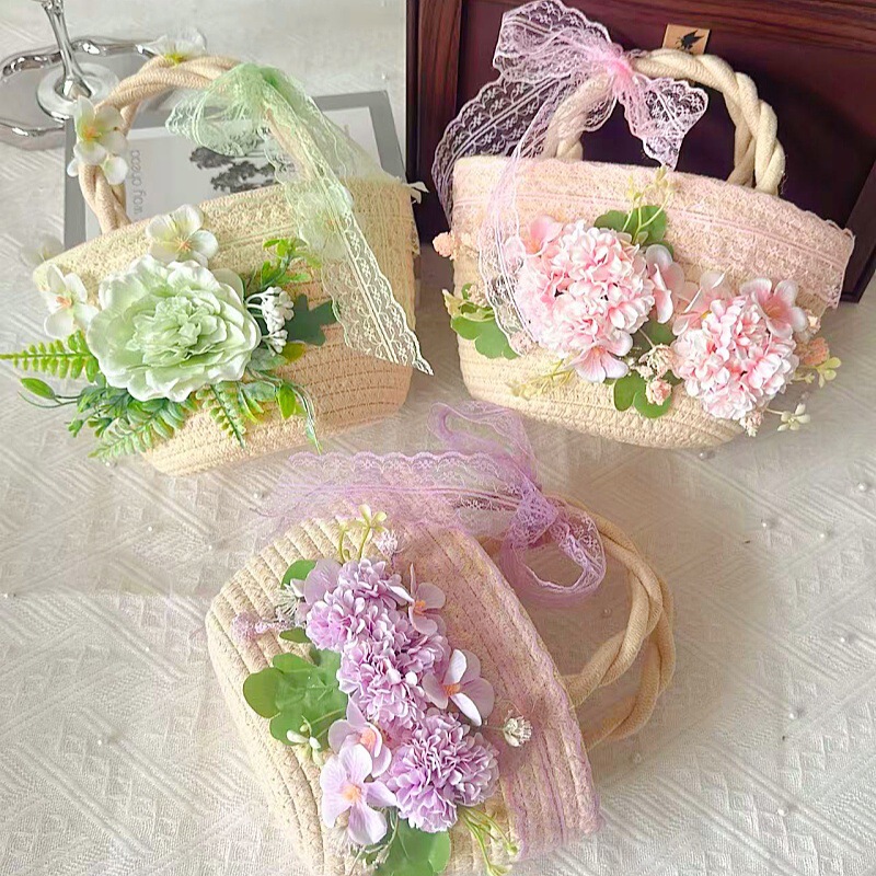 Bag Artificial Flower Handmade Bag Material Bag Handmade DIY Activity Team Building Warm-Up Company Mother's Day Holiday Gift