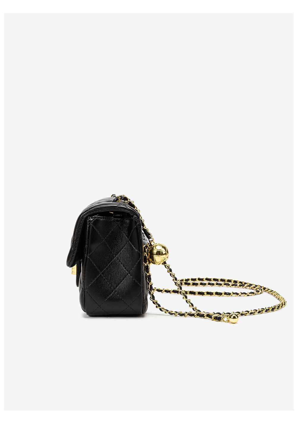 Women's Bag Adjustable Metal Ball Small Square Bag Single Shoulder Crossbody Women's Square Fatty Bag_voghion.com