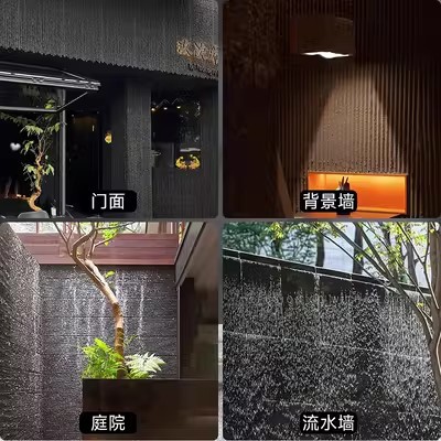 Pu piedra de agua corriente piedra cultural imitación agua muro cortina piedra ligero pared exterior ladrillo años arrozales tablero piscina fondo interior