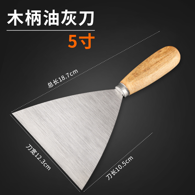 Fabricante mayorista cuchillo de mortero de mango de madera cuchillo de mortero de mango de bambú cuchillo de acero inoxidable cuchillo de mortero de mango de goma de doble color cuchillo de mortero