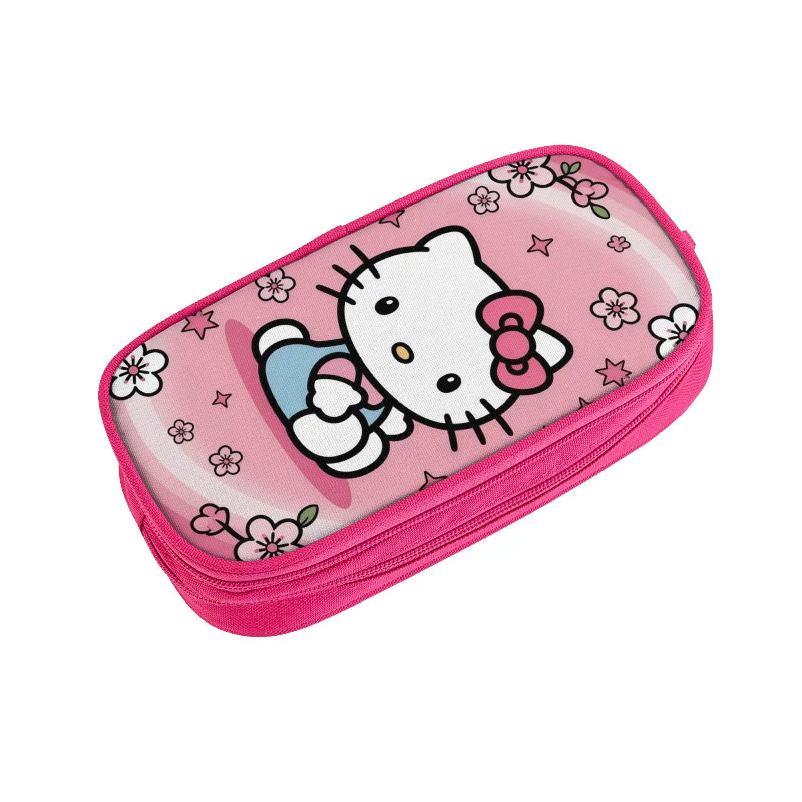 Hello Kitty, фуксия двухслойный мультяшный пенал для начальной школы, новая коллекция, начальная и средняя школа