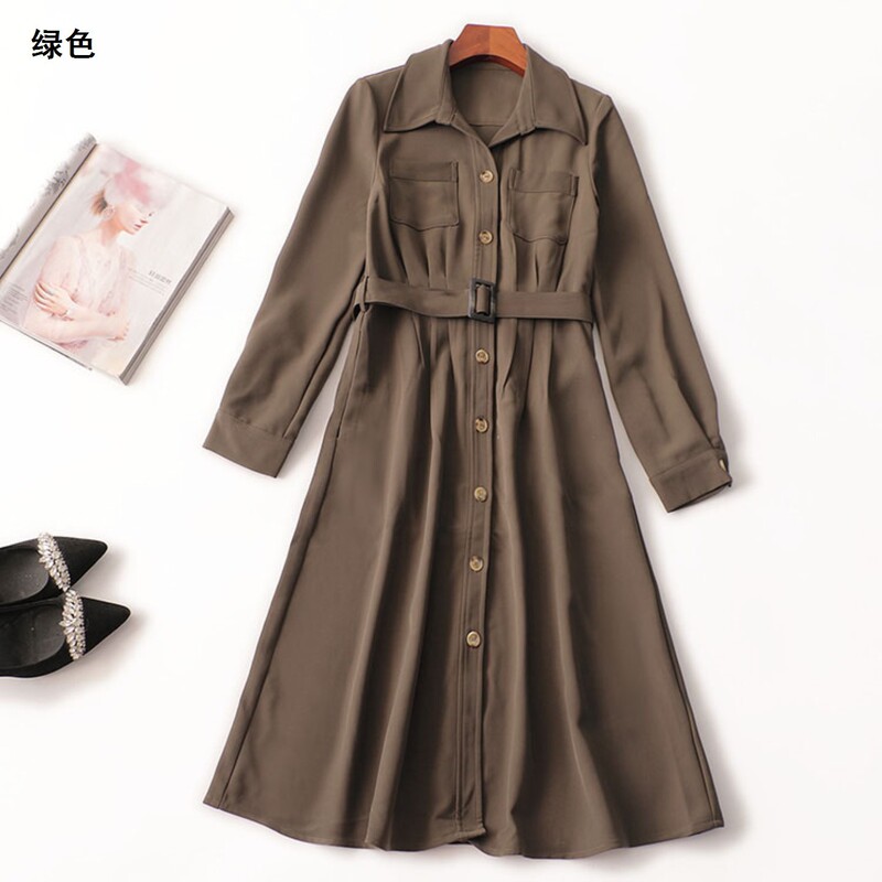 409690 Autumn Long-Sleeve Extended Dress Shenzhen Mingwei Wholesale Quality Women's Clothing Clearance Sale