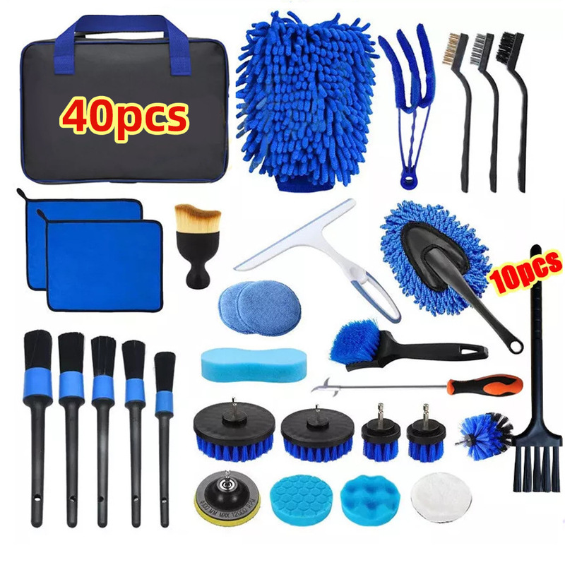 Cross-Border Popular Electric Drill Brush Head Set of 40, Multifunctional Cleaning Detail Brush for Crevices, Car Mop, Car Wash Gloves Cross-Border Popular Electric Drill Brush Head Set of 40, Multifunctional Cleaning Detail Brush for Crevices, Car Mop, Car Wash Gloves