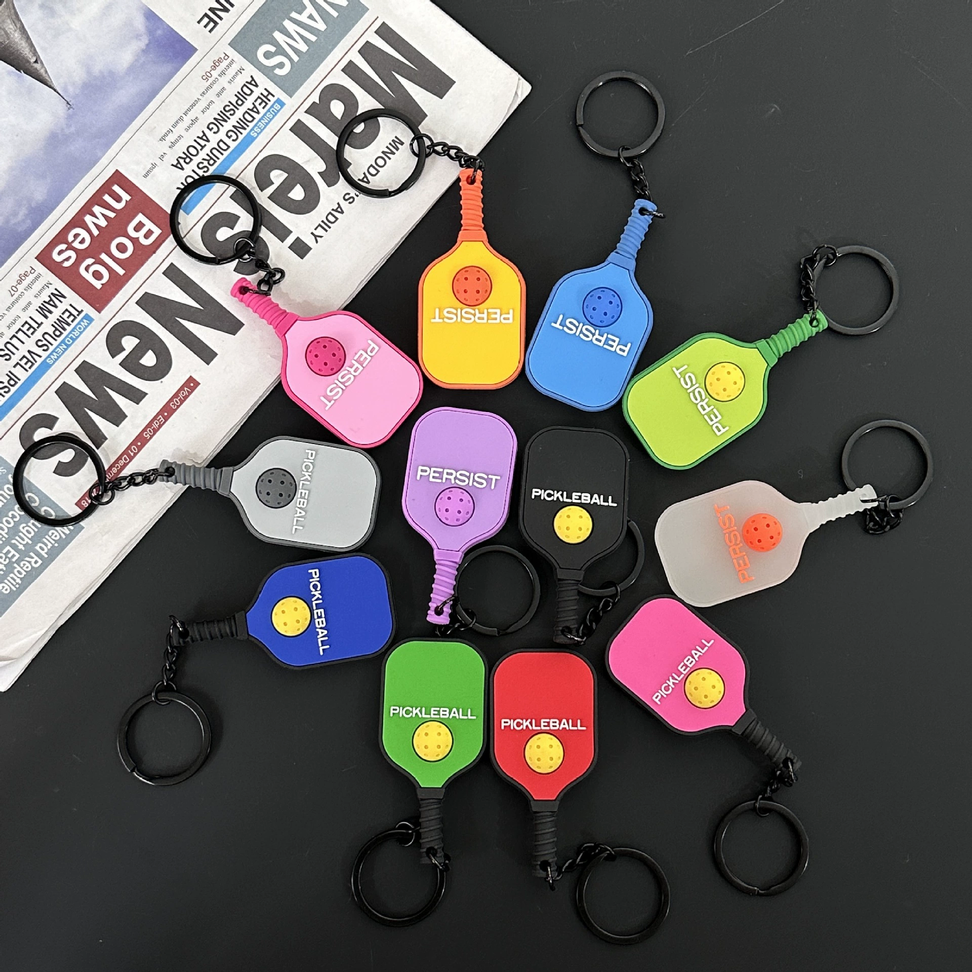 Racket, keychain from soft rubber, bag accessory, pendant, souvenir, (Cross-border trading)