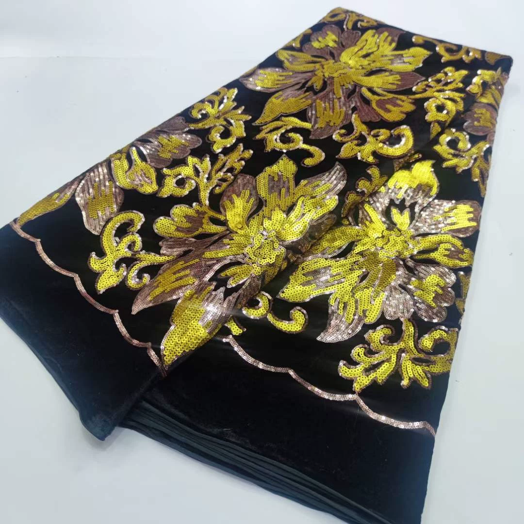 velvet sequins lace RZ24