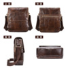 Capacious leather one-shoulder bag, genuine leather, wholesale