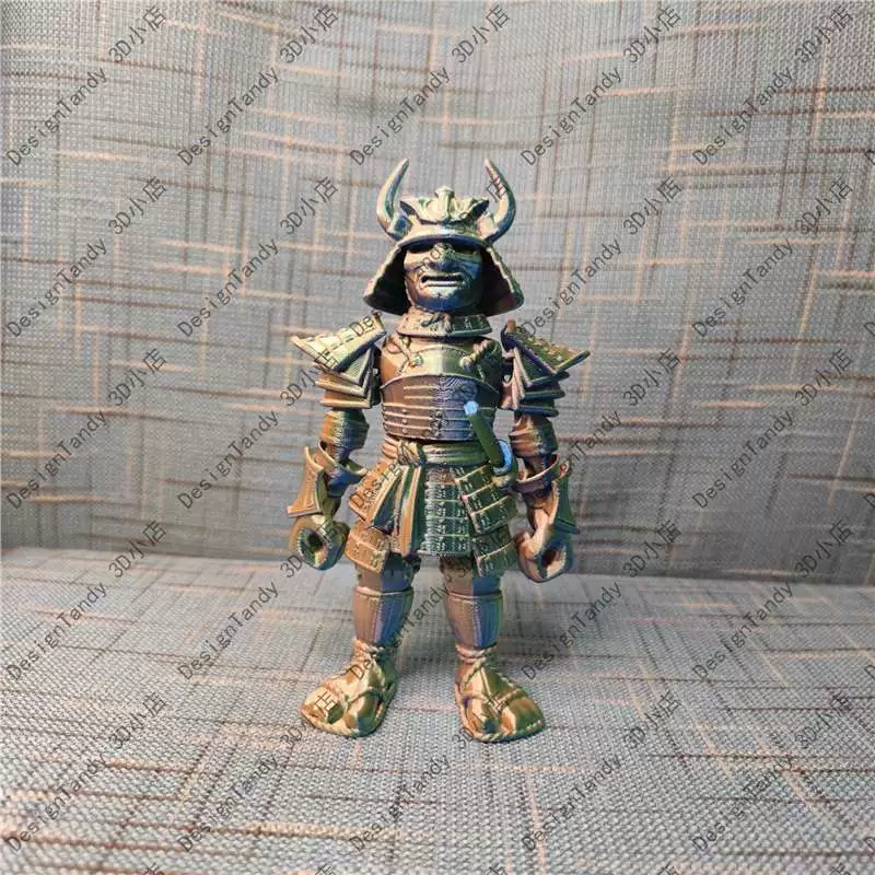 3D-печатные подвижные суставы, японское призрачное лицо самурая, древняя модель персонажа GK, фигурка, украшения, игрушки для мальчиков