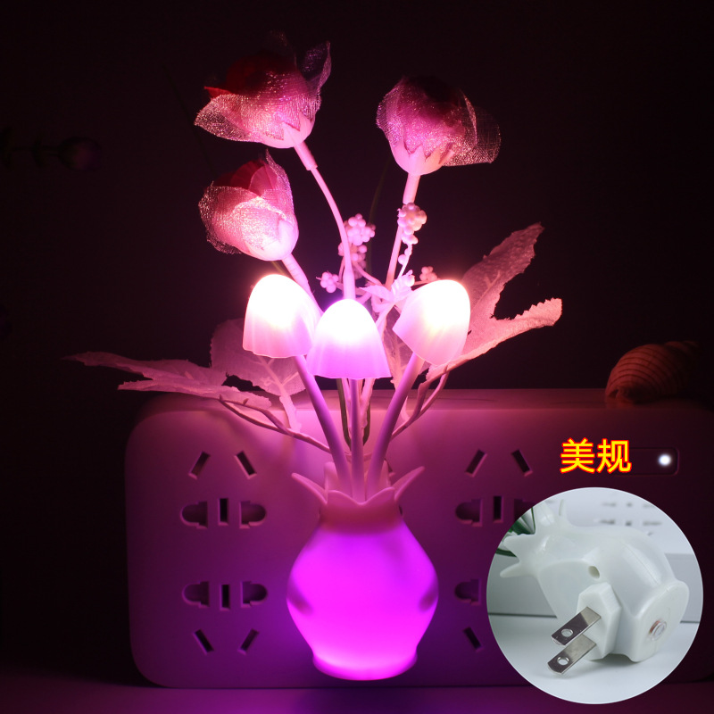 Transfronterizo creativo lámpara de regalo luz controlada lámpara de inducción colorido color-cambio luminoso florero noche luz Europea estándar americano estándar