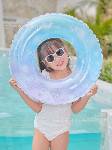 Xiao Lü Cross-border Ins Thick Glamorous Starry Sky Swimming Ring Adult and Children PVC Swimming Ring Underarm Ring Water Ring