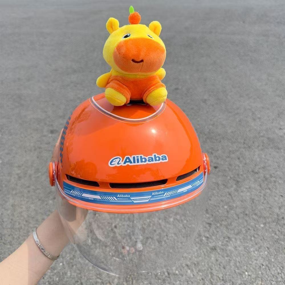 Motorcycle helmet decoration cute cartoon doll cat ear accessory for children's riding sun protection hat decoration