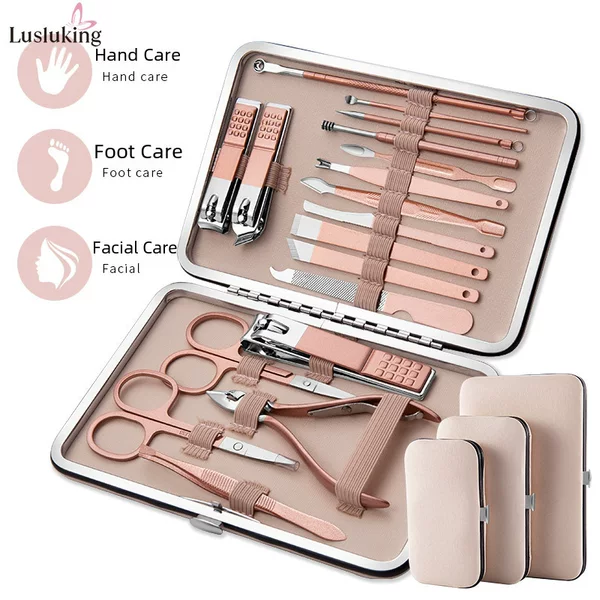 Cross-Border Nail Clipper Set Household Nail Clipper Beauty Manicure Tools Carbon Steel Nail Clipper Nail Clipper Complete Set
