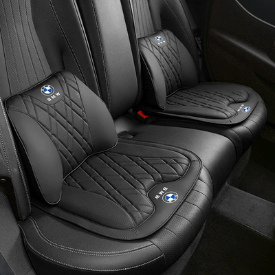 Car Seat Cushion X1X2Ix3X4X5L – Waist support - 2-bmw-lumbar-supports-2-seat-cushions-premium-black