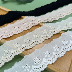 4 cm wide light pink black fine cotton fabric lace princess dress children's clothing Lolita cuff collar home textile