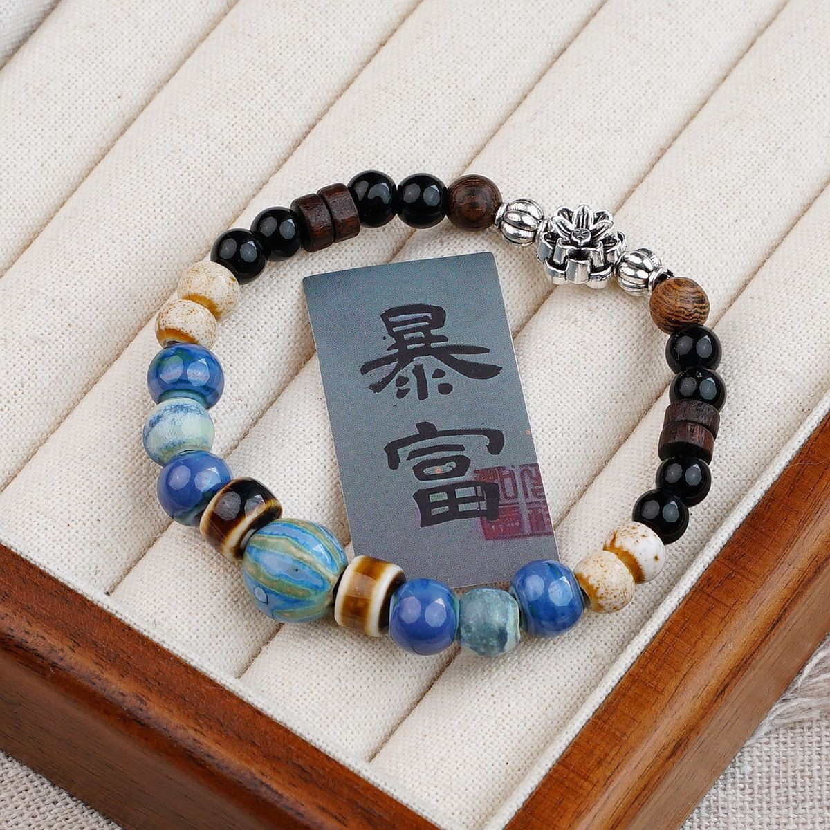 Jingdezhen pulsera de cerámica de verano mujer alta sensación galletas serie de gatos nicho diseño universal pulsera alta sensación