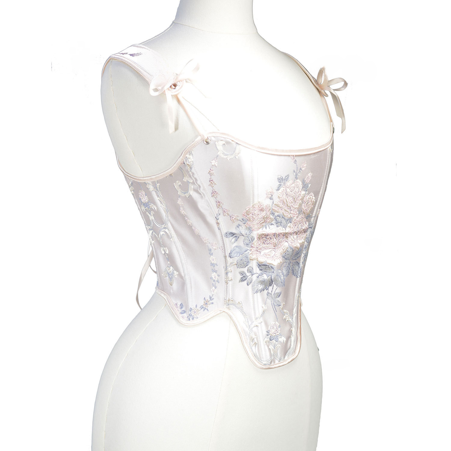 377 positioning flower European court chain flower embroidery chest support all-match corset Fishbone tights princess style