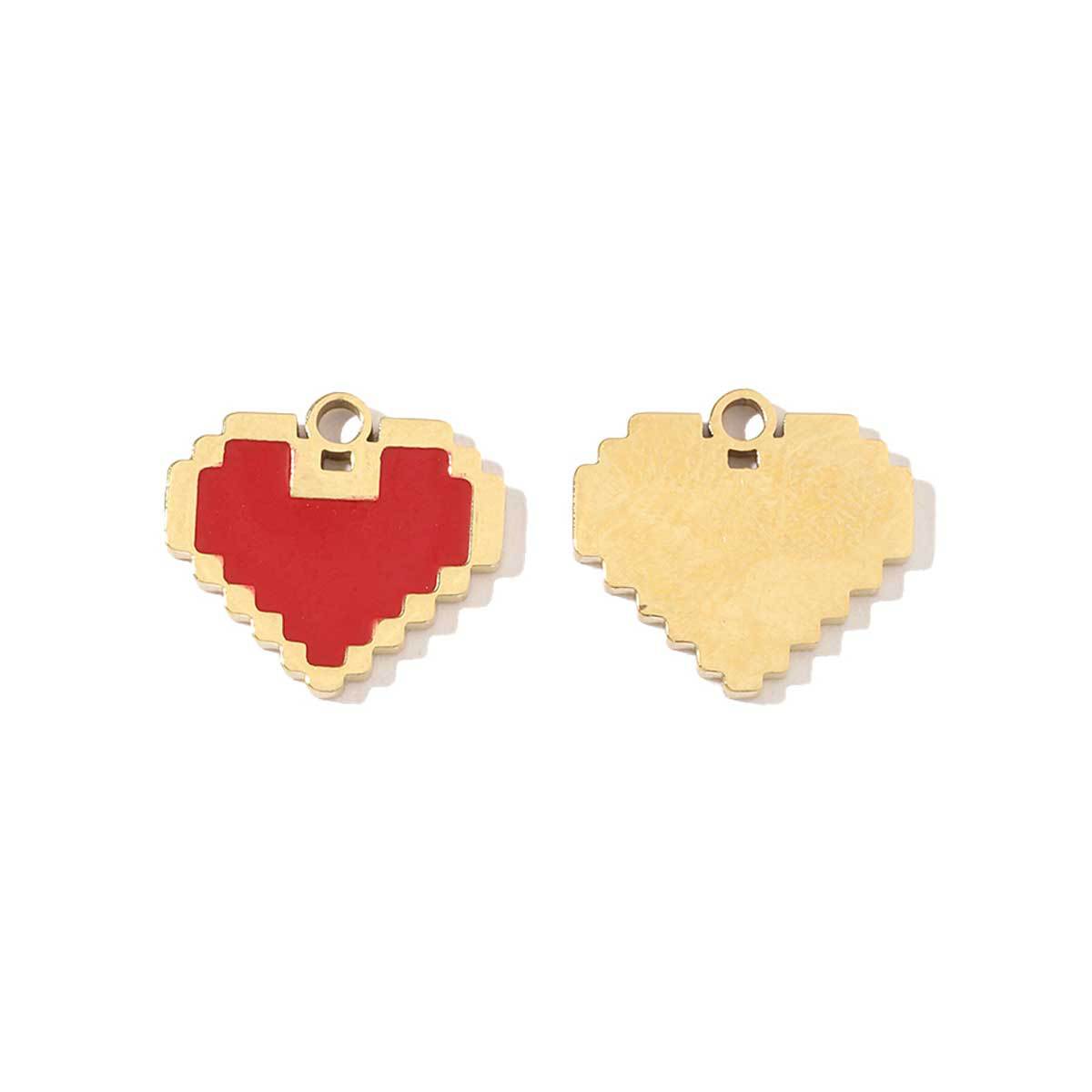5g Weight Pendant Jewelry Making Type 13*16mm, 14*14mm, 18*18mm Jewelry Making Size DIY Jewelry Accessories Classification 3 PCS/Package Quantity Titanium Steel Material Geometric, Heart Shape Pattern Plating Design Casual, Simple Style, Streetwear Style 3 PCS/Package 13*16mm 14*14mm 18*18mm Titanium Steel Geometric Heart Shape Pendant 32
