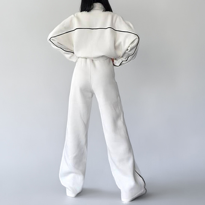 2026 Spring New European And American Women's Clothing Cross-Border Sports Suit Casual Zipper Cardigan Fashion_ecoleips.com