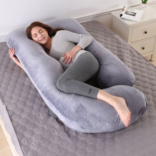 Entity Supply Pregnant Pillow, Removable Crystal Fleece G-Shaped Side-Lying Waist Support Hug Pillow