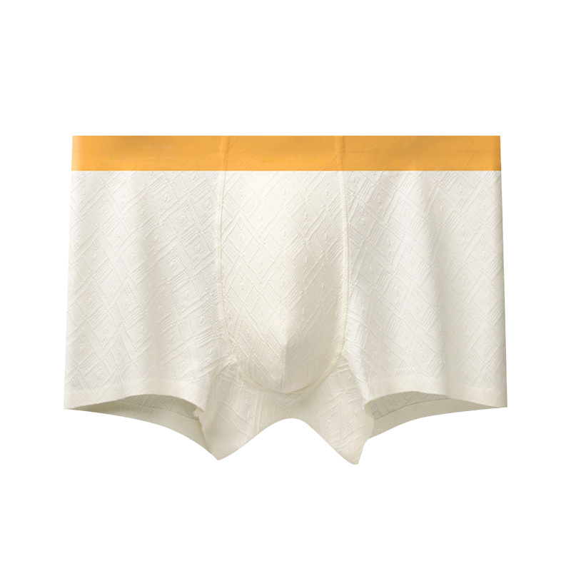 [Estándar de clase A] Nuevos pantalones de lana larga de Xinjiang, pantalones bóxers jacquard de algodón, ropa interior antibacteriana y no teñida para hombres