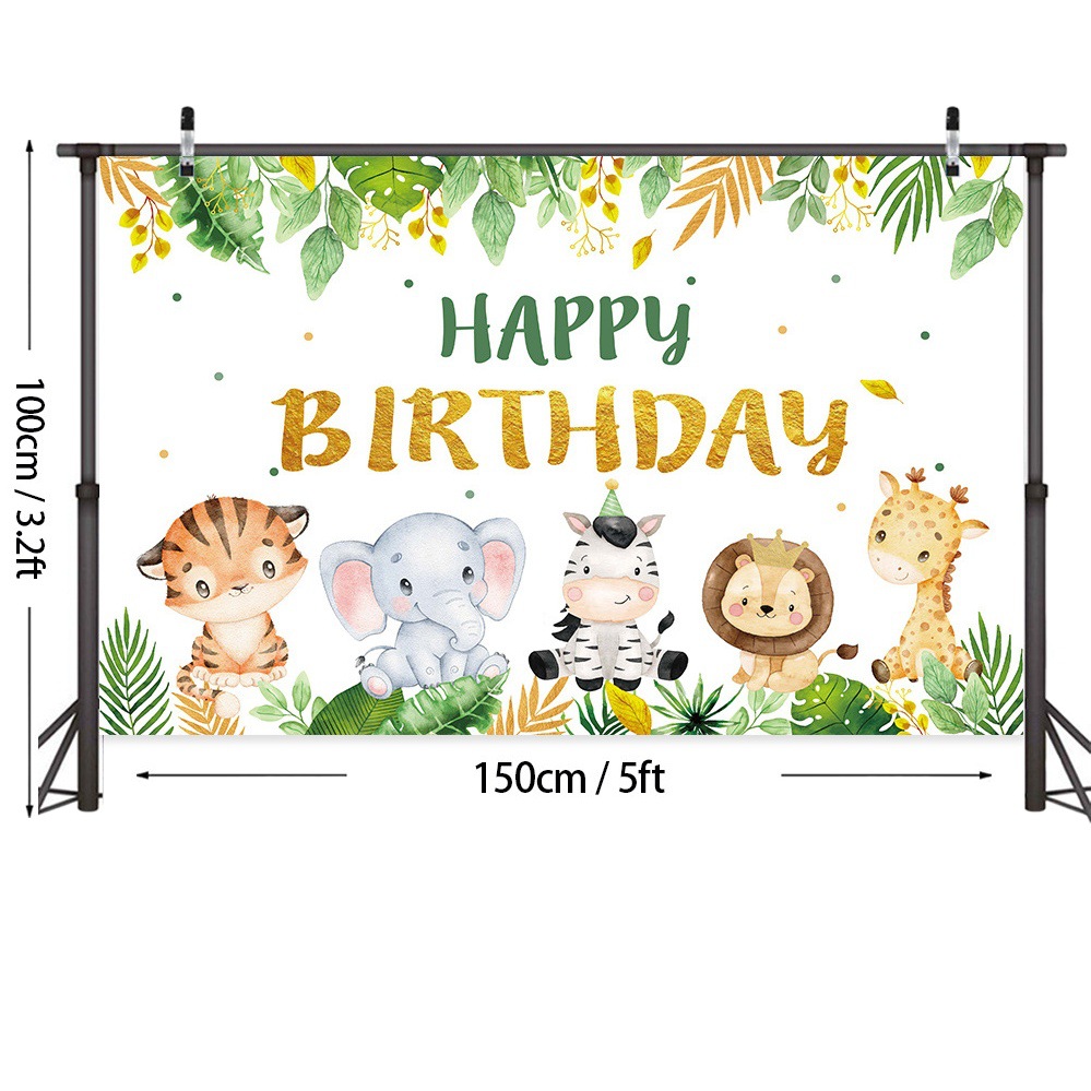 Bosque animal fiesta de cumpleaños nuevo comercio exterior material de vinilo transfronterizo fotografía fondo tela estudio apoyos