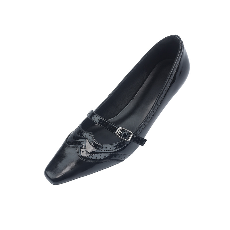 Zooshoo Kitten Heel Mary Janes - Vintage Retro Pumps With Adjustable Strap