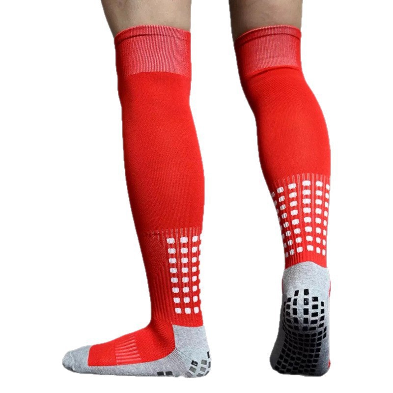 Calcetines de fútbol para hombres al por mayor sobre rodillas antideslizantes dispensadores de calcetines de fútbol de tubo medio calcetines deportivos profesionales antideslizantes antibacterianos
