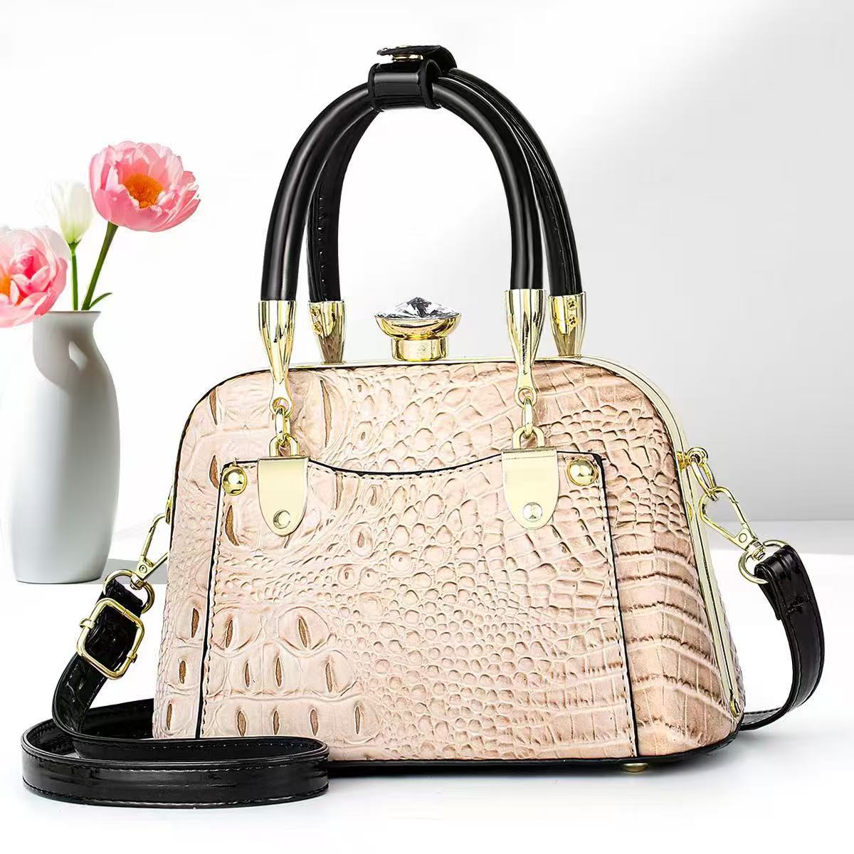 Bolsos de mujer verano nuevo estilo bolso de madre bolso de hombro de mediana edad bolso de mensajero de nicho de regalo de todo fósforo