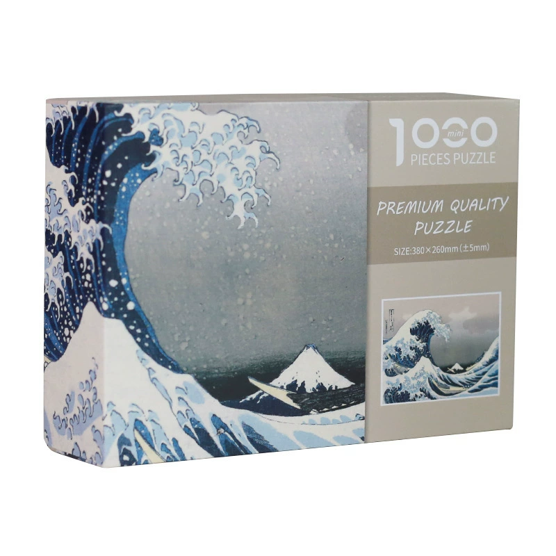 Маленькая 1000-фрагментная головоломка Kanagawa Great Wave, плотно сидит и не ослабнет на складе, оптом для кросс-бордерной головоломки в национальном стиле