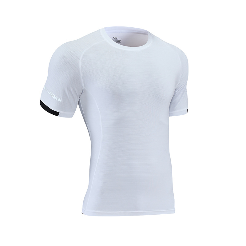 2022 verano hombres deportes manga corta casual moda ligero transpirable cuello redondo interior media manga camiseta se puede imprimir LOG