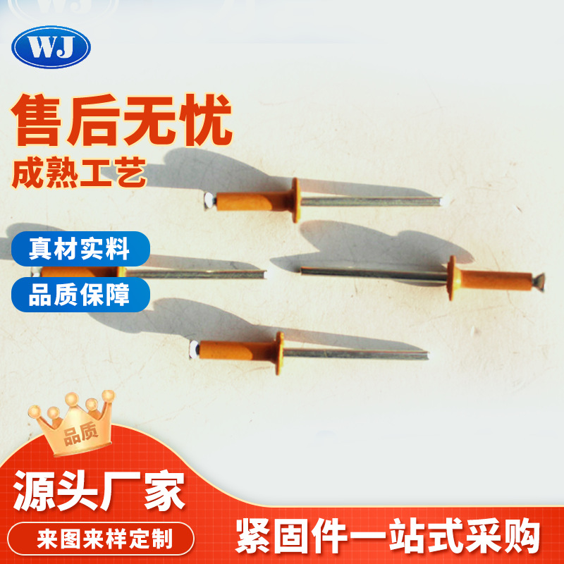 生产沉头铁铆钉 黄色开花铆钉   不锈钢抽芯铆钉 标准件紧固厂家