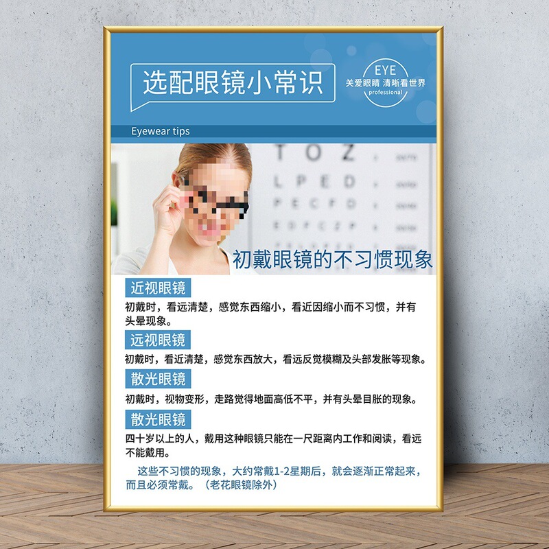 眼鏡店の壁面装飾画眼科病院は目の構造を描いています。|undefined