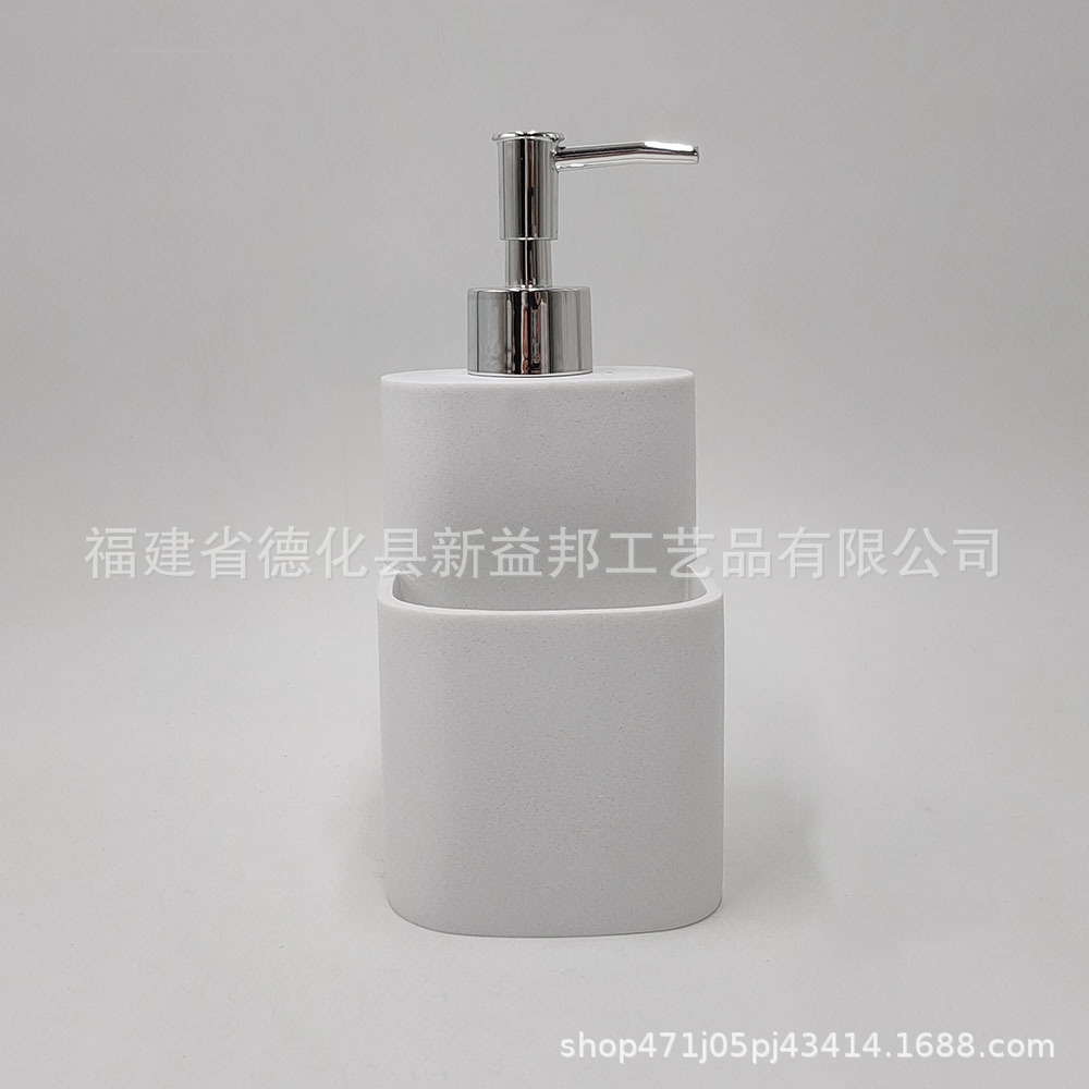 Fábrica al por mayor de resina desinfectante de manos botella imitación marmoleado botella de prensa loción detergente botella de gel de ducha sub-botella