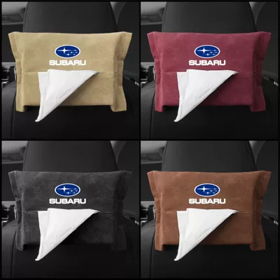 Car Multifunctional Tissue Bag, Car tissue box/set - a-black-outfit-suede-subaru