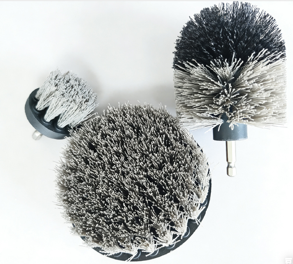 회색  드릴 브러쉬 3종 세트  PP