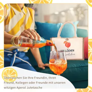 爆款现货麻布袋帆布包Aperol爱好者鸡尾酒德式微醺酒友伴手礼包装