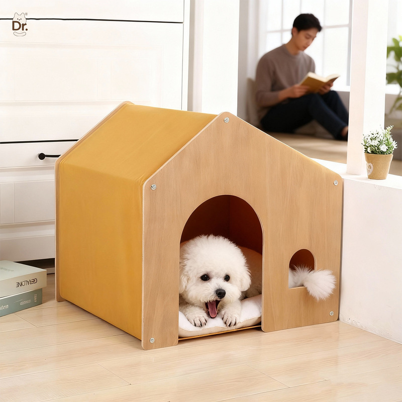 Cross-Border Dog House, Safe and Secure, Four-Season Dog House, Cat House, Pet Dog Solid Wood House, Indoor and Outdoor, Rainproof and Sunproof