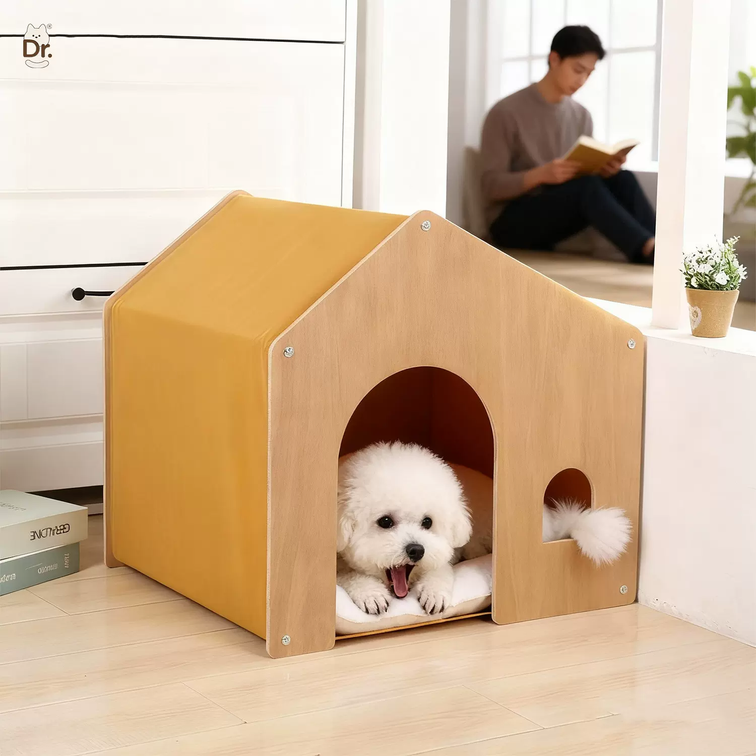 跨境狗窝安全感四季狗屋猫窝宠物狗狗实木房子室内户外通防雨防晒