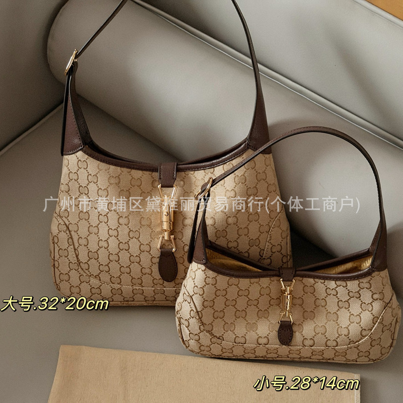 26 Early Spring New Women's Underarm Bag, Retro Plaid Canvas Half-Moon Bag, Fashionable and Versatile Hand-Held Shoulder Crossbody Bag 26 Early Spring New Women's Underarm Bag, Retro Plaid Canvas Half-Moon Bag, Fashionable and Versatile Hand-Held Shoulder Crossbody Bag