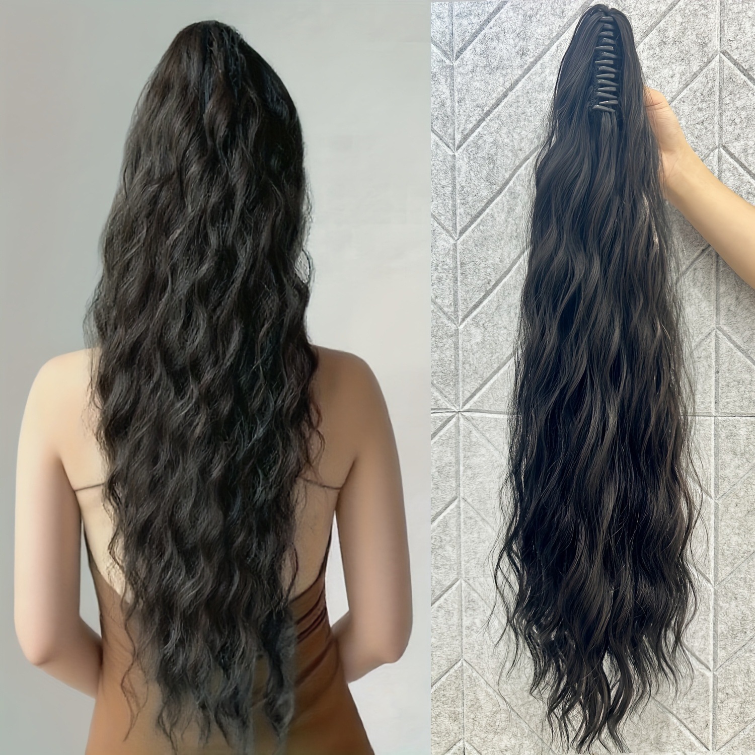 Spot al por mayor 26 pulgadas aguas onduladas agarrando clip cola de caballo Europa y Estados Unidos modelo transfronterizo