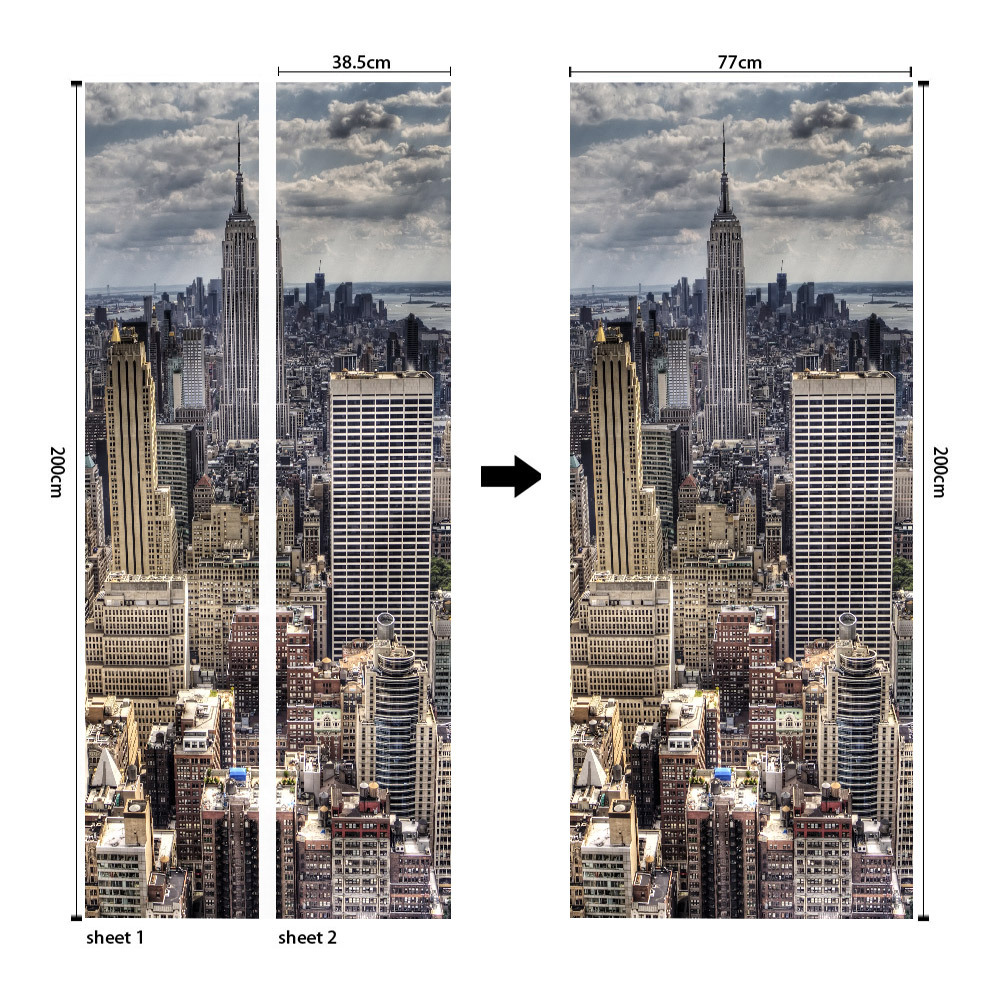 Pegatinas para puertas 3D respetuosas con el medio ambiente, autoadhesivos, fabricantes de origen al por mayor, patrones populares transfronterizos de alta definición, adhesivos para puertas impermeables, a prueba de aceite y antiincrustantes