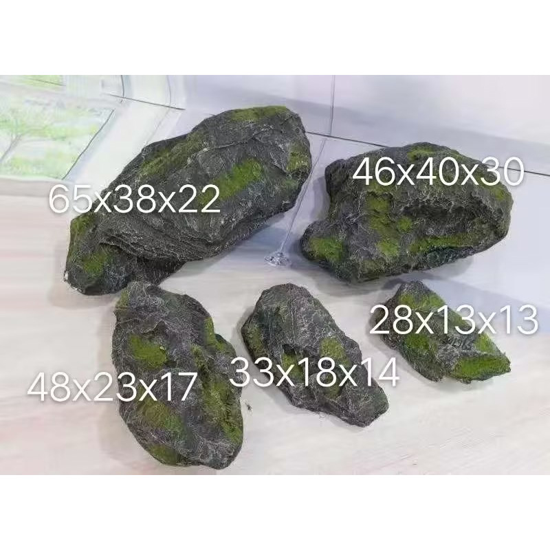 Planta verde artificial paisajismo accesorios de material auxiliar Algodón perla piedra arena blanca piedra negra corteza aserrín accesorios de jardín