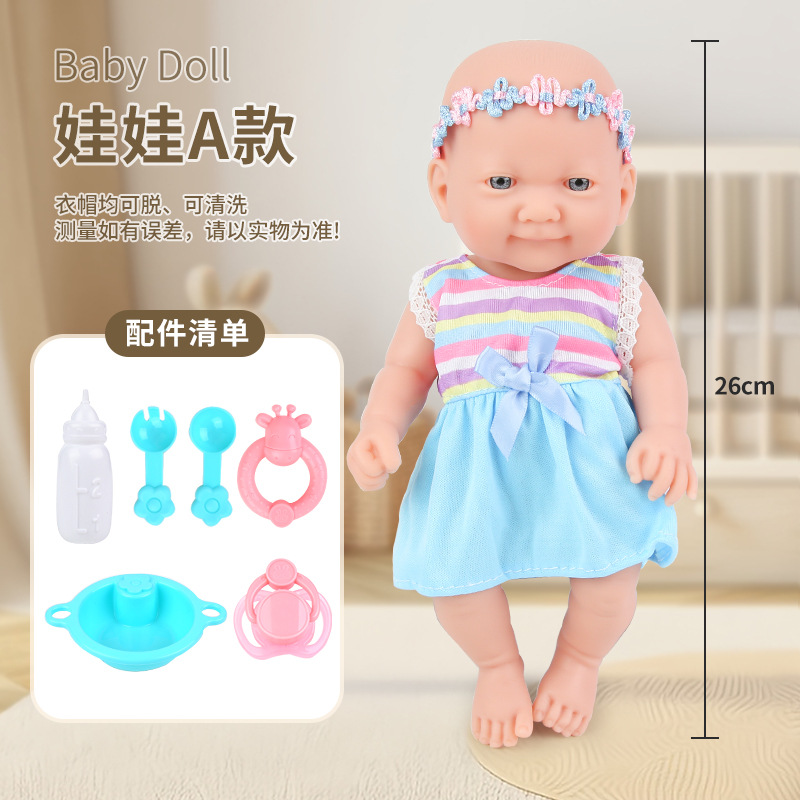 Venta directa de fábrica 10 pulgadas vinilo recién nacido simulación bebé renacimiento muñeca juego casa cochecito de juguete