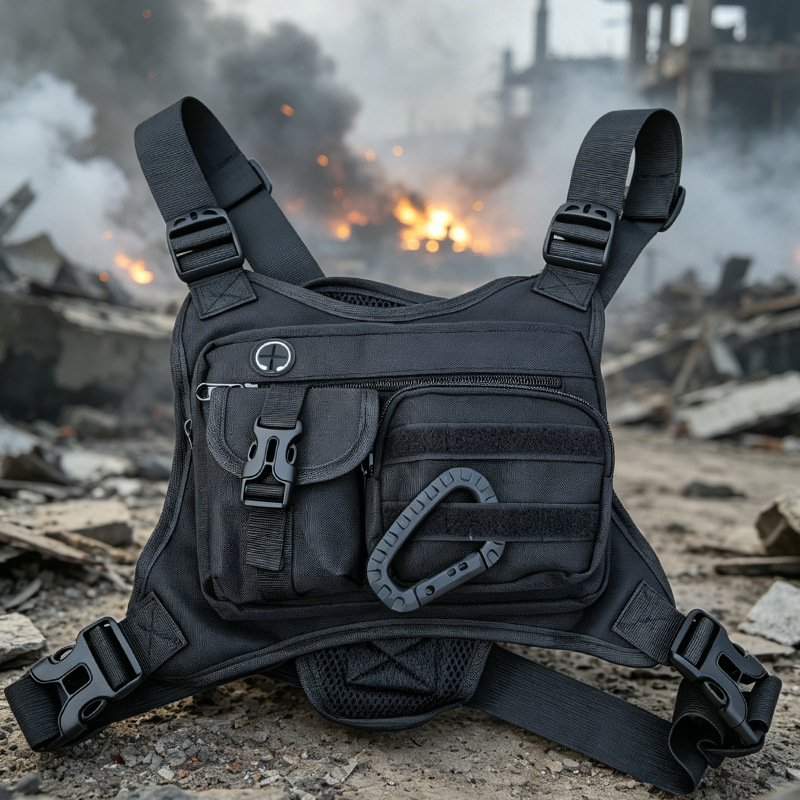Cross-border multifunctional tactical vest, outdoor waistband equipment, molle system vest, wear-resistant and breathable chest bag
