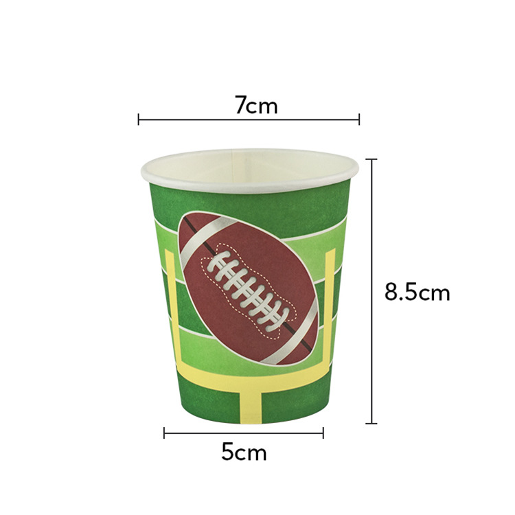 En stock rugby fútbol americano tema taza de papel cena placa Amazon decoración fiesta cumpleaños traje