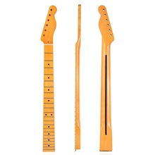 [亮光黄]22品电吉他琴颈 加拿大枫木指板琴柄 for TL Tele 背中线