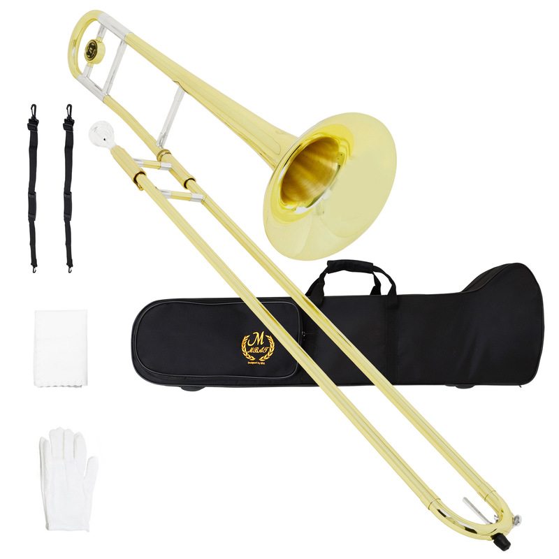 Cross-border hot sale alto trombone beginner B- tone pull wind instrument trombone brass alto lacquer gold trombone instrument Cross-border hot sale alto trombone beginner B- tone pull wind instrument trombone brass alto lacquer gold trombone instrument